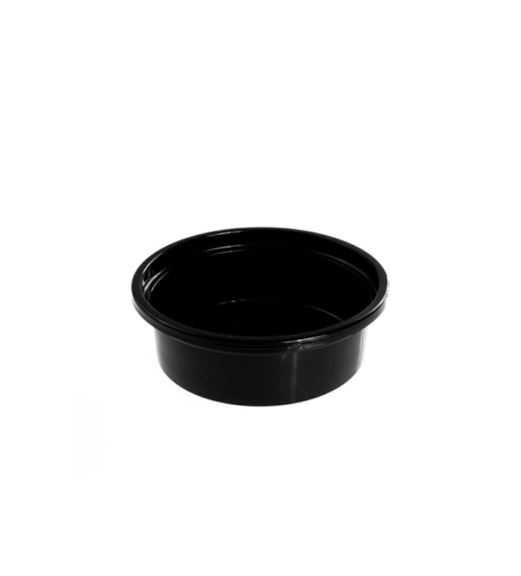 (REUSE) Pojemnik na sos PP CZARNY fi70mm 50ml (48/10/100)