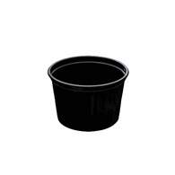 (REUSE) Pojemnik na sos PP CZARNY fi70mm 80ml (48/10/100)