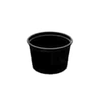 (REUSE) Pojemnik na sos PP CZARNY fi70mm 100ml (48/10/100)