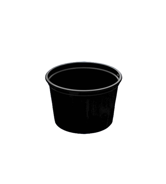 (REUSE) Pojemnik na sos PP CZARNY fi70mm 100ml (48/10/100)