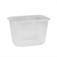 (REUSE) Pojemnik na surówkę prostokątny PP 350ml żebrowany (45/10/100)