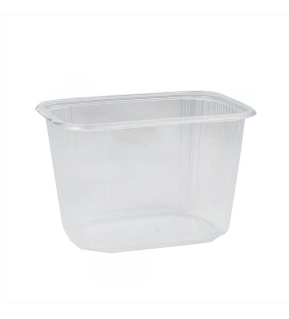 (REUSE) Pojemnik na surówkę prostokątny PP 350ml żebrowany (45/10/100)