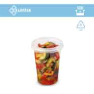 (REUSE) Pojemnik okrągły PP 8120C fi115mm 1000ml TRANSPARENTNY (24/10/50)