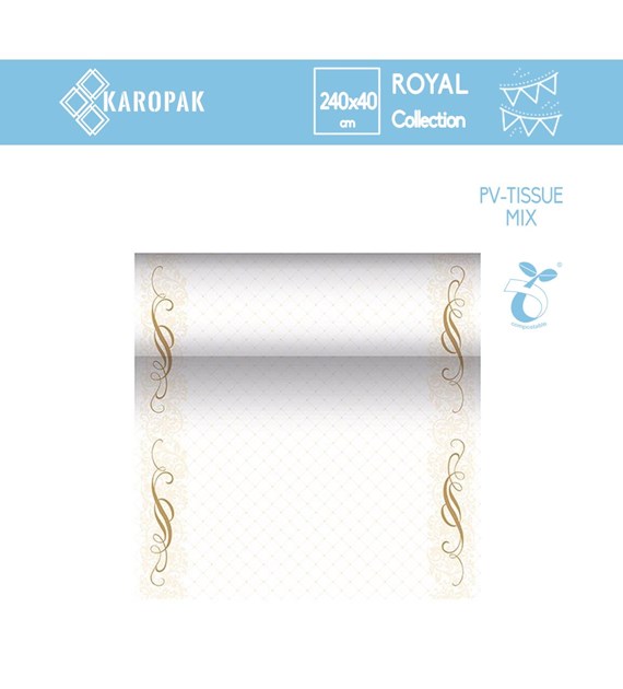 BIEŻNIK Z PV - TISSUE MIX PRZYPOMINAJĄCEJ TKANINĘ RC 24m/40cm ZŁOTO `MEGAN`(_/4/1)