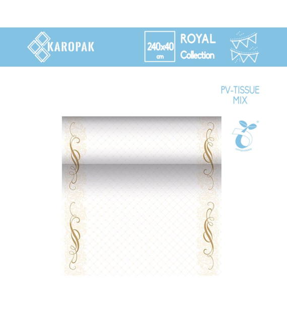 BIEŻNIK Z PV - TISSUE MIX PRZYPOMINAJĄCEJ TKANINĘ RC 24m/40cm ZŁOTO `MEGAN`(_/4/1)
