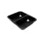 (REUSE) Pojemnik D-9500C 227x178x50 700/600ml dwudzielny CZARNY (16/8/40)
