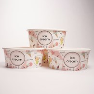 MISKA PAPIEROWA NADRUK ICE CREAM 350ml (_/15/30)