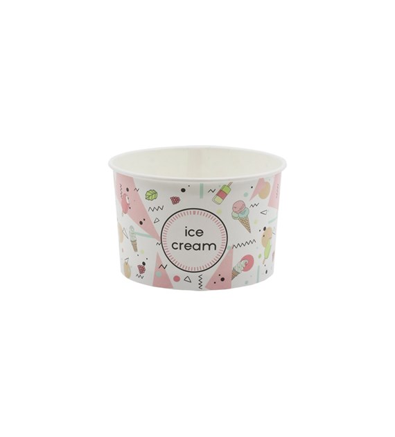 MISKA PAPIEROWA NADRUK ICE CREAM 350ml (_/15/30)
