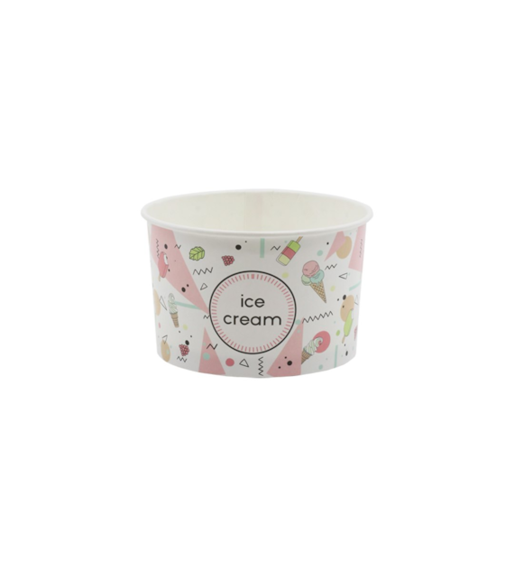 MISKA PAPIEROWA NADRUK ICE CREAM 350ml (_/15/30)