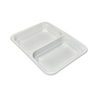 (REUSE) Pojemnik B-9520C 227x178x33 490/410ml dwudzielny BIAŁY (16/8/40)