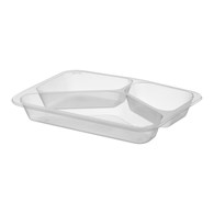 (REUSE) POJEMNIK DO ZGRZEWU TRÓJDZIELNY B-227x178x30 TRANSPARENT (30(36)/8/50)