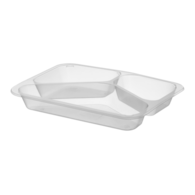 (REUSE) POJEMNIK DO ZGRZEWU TRÓJDZIELNY B-227x178x30 TRANSPARENT (30(36)/8/50)