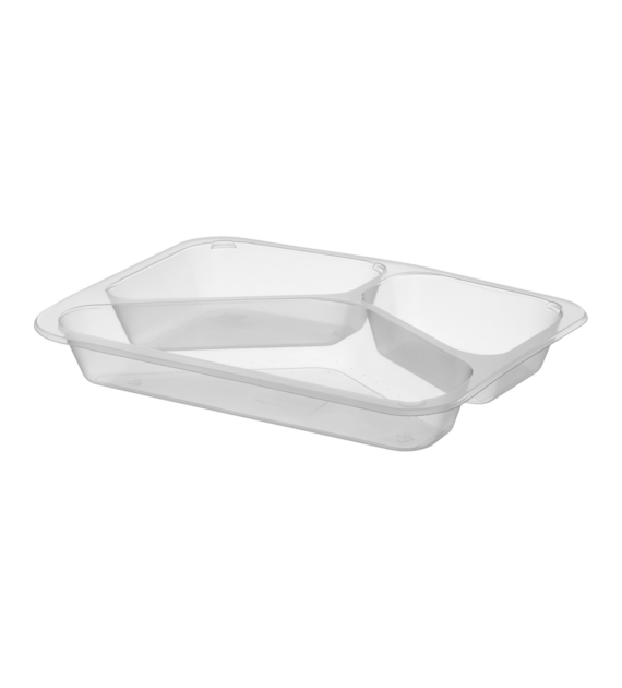 (REUSE) POJEMNIK DO ZGRZEWU TRÓJDZIELNY B-227x178x30 TRANSPARENT (30(36)/8/50)