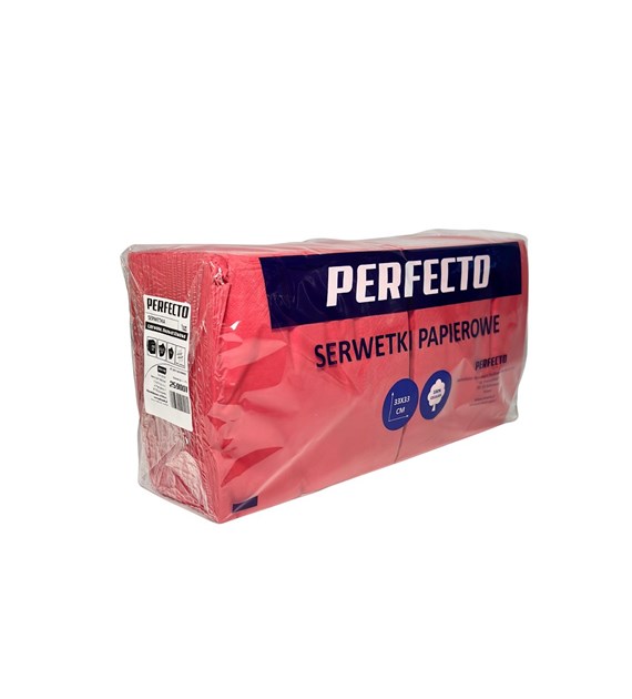 SERWETKA 2-W 33x33 CZERWONA CLARINA (PER12201) (24/10/250)