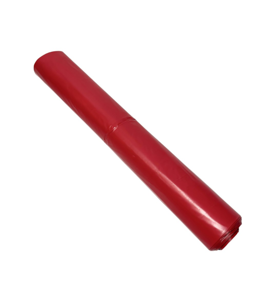 Worki na odpady 120L LDPE czerwone ETYKIETA (_/40/10)