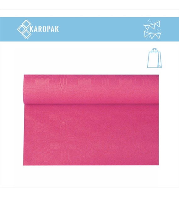 OBRUS PAPIEROWY W ROLCE 6m x 1,2m FIOLETOWY WYTŁOCZENIE DAMASZKOWE (_/12/1)