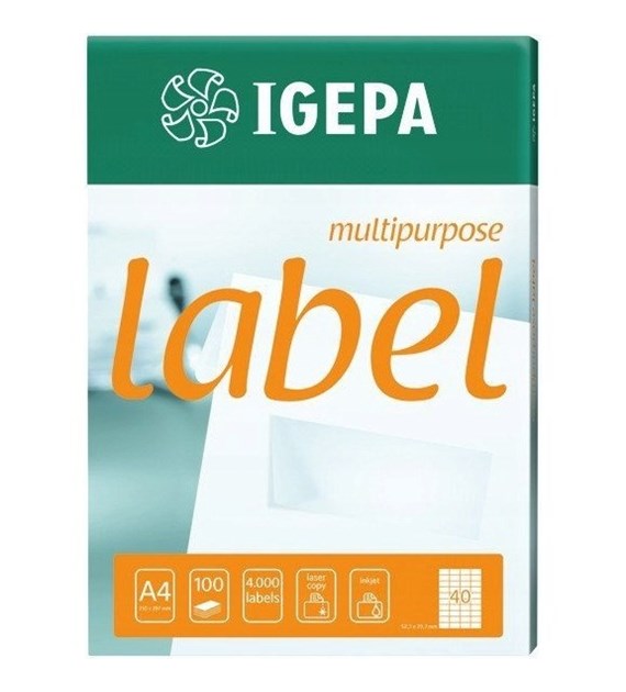 IGEPA ETYKIETA SAMOP. 105x37, 16szt, 100 arkuszy