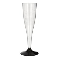 KIELISZEK DO WINA MUSUJĄCEGO Z CZARNĄ STOPKĄ 100ml (240/10/20)