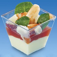 (REUSE) FINGERFOOD kubek kwadratowy PIRAMIDA 60ml (42/20/50)