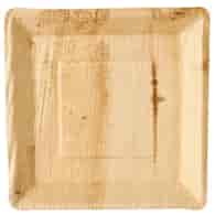 TALERZ KWADRATOWY Z LIŚCIA PALMOWEGO 25X25X2,5cm (_/4/25)
