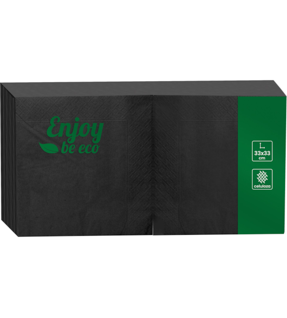 SERWETKA CLARINA CZARNA 33x33 2-W 1/4 (24/10/250)