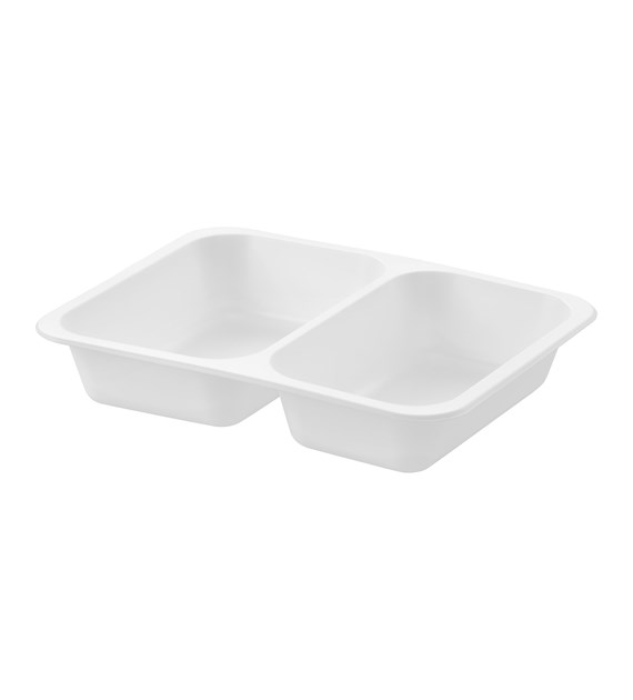 (REUSE) POJEMNIK DO ZGRZEWU DWUDZIELNY B-227x178x40 BIAŁY LITE (32(40)/12/50)