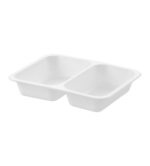 (REUSE) POJEMNIK DO ZGRZEWU DWUDZIELNY B-227x178x40 BIAŁY LITE (32(40)/12/50)