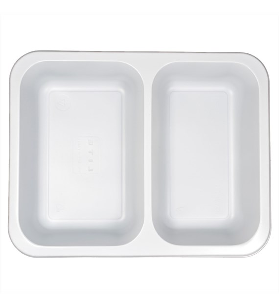 (REUSE) POJEMNIK DO ZGRZEWU DWUDZIELNY B-227x178x40 BIAŁY LITE (32(40)/12/50)