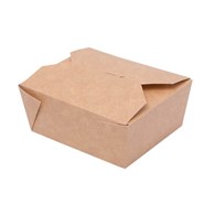 (EKO) LUNCH BOX 500ml MAŁY BRĄZOWY 11x9x5 (_/9/50)