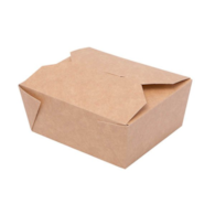 (EKO) LUNCH BOX 500ml MAŁY BRĄZOWY 11x9x5 (_/9/50)