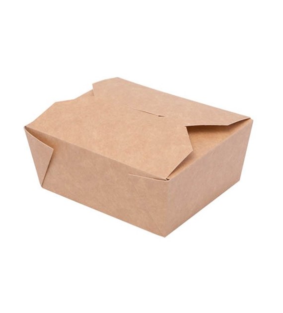 (EKO) LUNCH BOX 500ml MAŁY BRĄZOWY 11x9x5 (_/9/50)