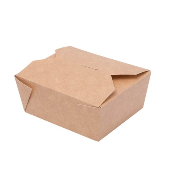 (EKO) LUNCH BOX 500ml MAŁY BRĄZOWY 11x9x5 (_/9/50)