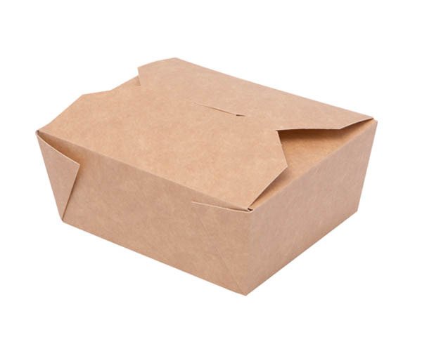 (EKO) LUNCH BOX 500ml MAŁY BRĄZOWY 11x9x5 (_/9/50)