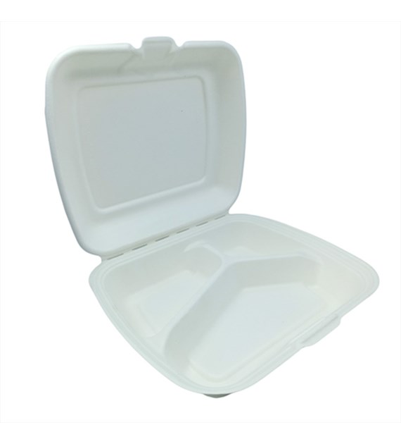 (EKO) Love Nature menubox z trzciny cukrowej trójdzielny 230x205 (43/4/50)