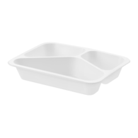 (REUSE) POJEMNIK DO ZGRZEWU TRÓJDZIELNY B-227x178x40 BIAŁY LITE (32(40)/12/50)