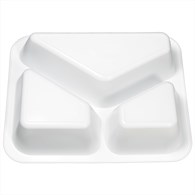 (REUSE) POJEMNIK DO ZGRZEWU TRÓJDZIELNY B-227x178x40 BIAŁY LITE (32(40)/12/50)