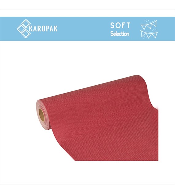 BIEŻNIK W ROLCE 24m/40cm SOFT SELECTION PLUS Z WŁÓKNINY CZERWONY (_/4/1)
