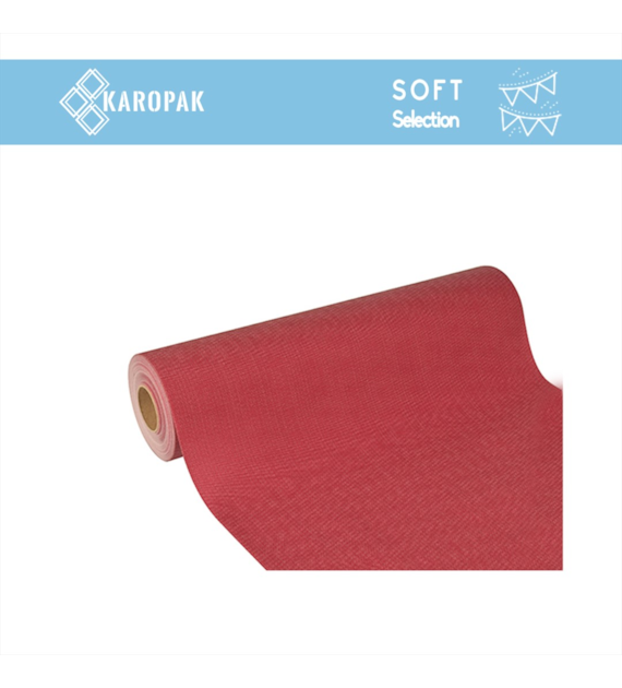 BIEŻNIK W ROLCE 24m/40cm SOFT SELECTION PLUS Z WŁÓKNINY CZERWONY (_/4/1)