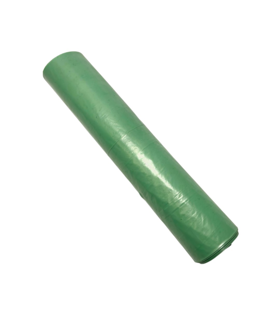 Worki na odpady 60L LDPE zielone ETYKIETA (_/40/15)