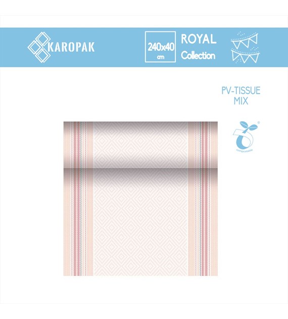 BIEŻNIK Z PV - TISSUE MIX PRZYPOMINAJĄCEJ TKANINĘ RC 24M X 40CM CZERWONY `THALIA`