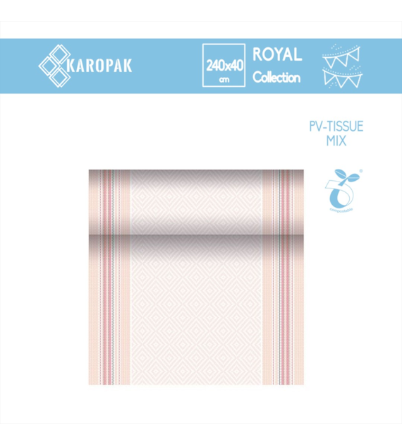 BIEŻNIK Z PV - TISSUE MIX PRZYPOMINAJĄCEJ TKANINĘ RC 24M X 40CM CZERWONY `THALIA`