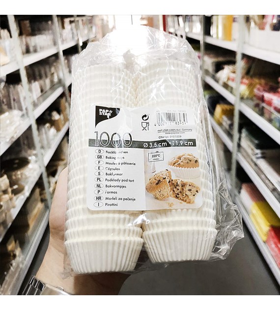 Papilotki okrągłe 3,5x1,9cm BIAŁE (_/12/1000)