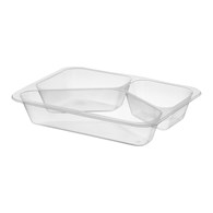 (REUSE) POJEMNIK DO ZGRZEWU TRÓJDZIELNY B-227x178x40 TRANSPARENT (30(36)/8/50)