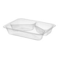 (REUSE) POJEMNIK DO ZGRZEWU TRÓJDZIELNY B-227x178x40 TRANSPARENT (30(36)/8/50)