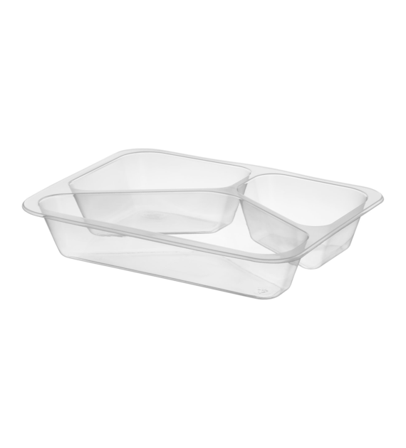 (REUSE) POJEMNIK DO ZGRZEWU TRÓJDZIELNY B-227x178x40 TRANSPARENT (30(36)/8/50)