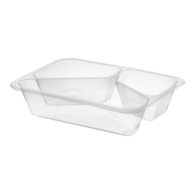 (REUSE) POJEMNIK DO ZGRZEWU TRÓJDZIELNY B-227x178x50 TRANSPARENT (32(40)/8/50)