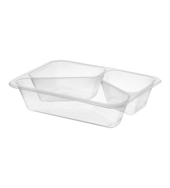 (REUSE) POJEMNIK DO ZGRZEWU TRÓJDZIELNY B-227x178x50 TRANSPARENT (32(40)/8/50)