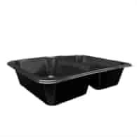 Think`n Pack Pojemnik do zgrzewu WZMOCNIONE ROGI dwudzielny czarny T-227x178x50 PP (24/8/50)
