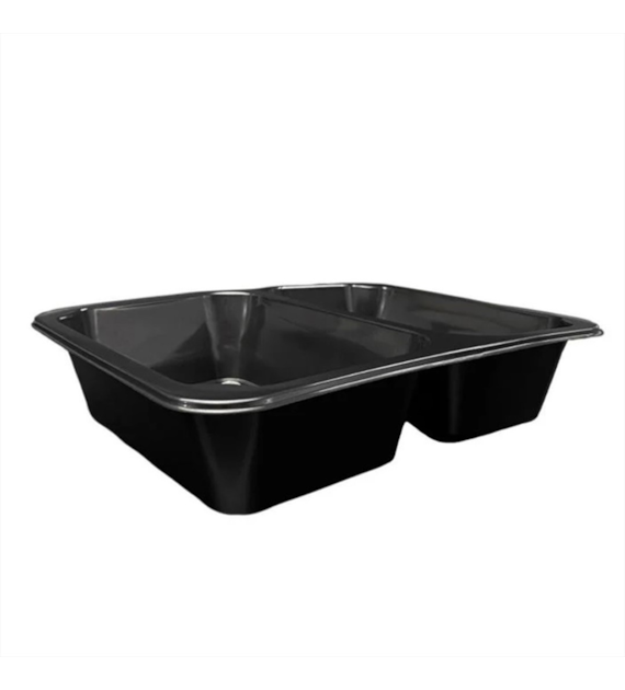 Think`n Pack Pojemnik do zgrzewu WZMOCNIONE ROGI dwudzielny czarny T-227x178x50 PP (24/8/50)