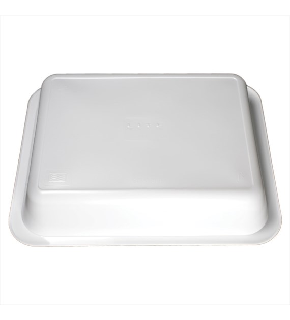 (REUSE) POJEMNIK DO ZGRZEWU NIEDZIELONY B-227x178x50 BIAŁY LITE (32(40)/12/50)